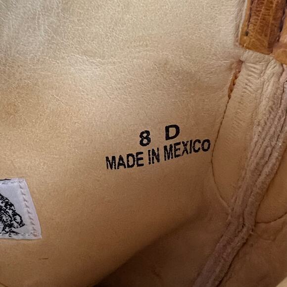 Men’s Old Gringo Tan Leather Western Cowboy Boots Size 8 - Picture 9 of 9